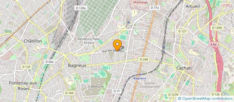 localisation de l'entreprise MADAME MELISSA YAHIATENE  BAGNEUX