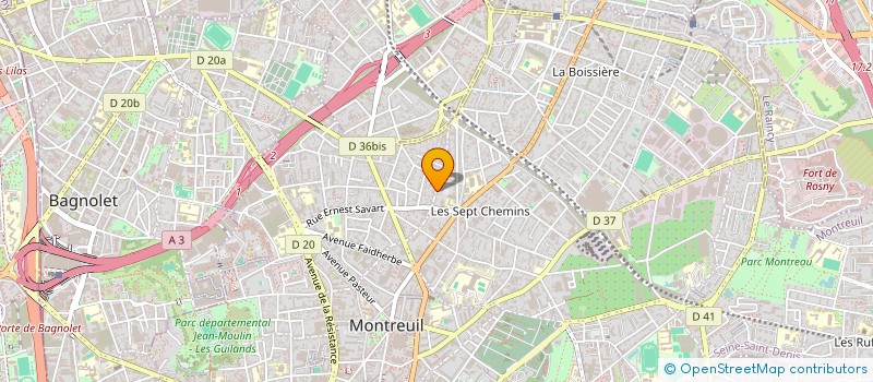 localisation de l'entreprise MADAME MELIZA GUIDJOU à MONTREUIL