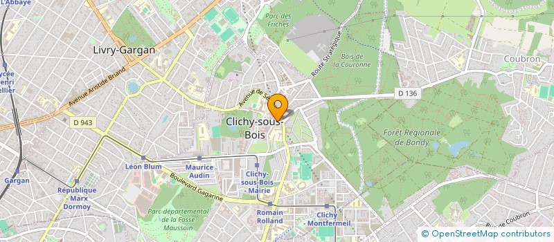 localisation de l'entreprise MADAME MELLISA LAOUBI à CLICHY-SOUS-BOIS