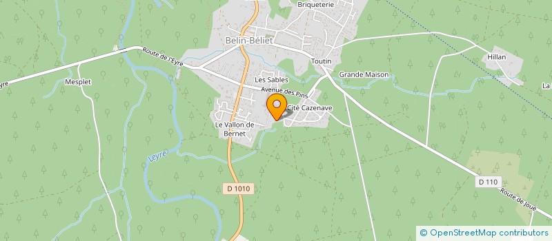 localisation de l'entreprise MADAME MELODIE BACHELIER  BELIN-BELIET