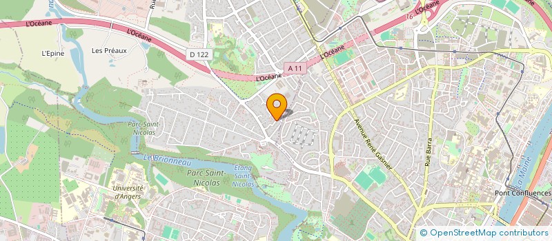 localisation de l'entreprise MADAME MELODIE BAZIN à ANGERS