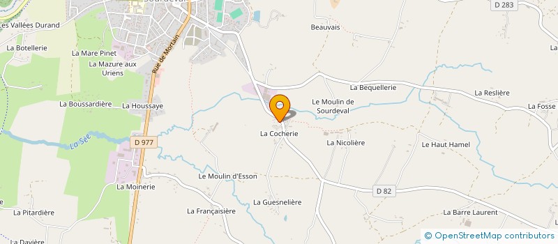 localisation de l'entreprise MADAME MELODIE DUBOIS  SOURDEVAL