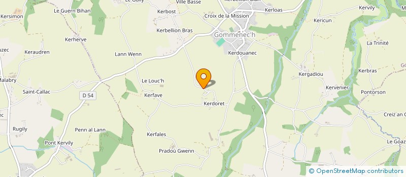 localisation de l'entreprise MADAME MELODIE LE FRIEC  GOMMENEC'H