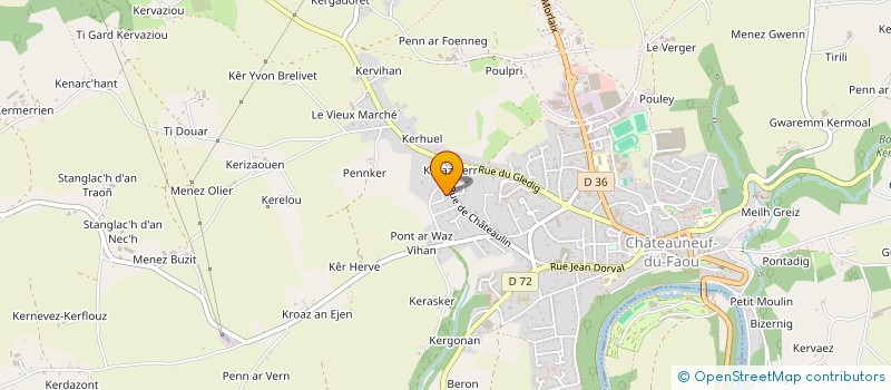 localisation de l'entreprise MADAME MELODIE LE GRAND à CHATEAUNEUF-DU-FAOU