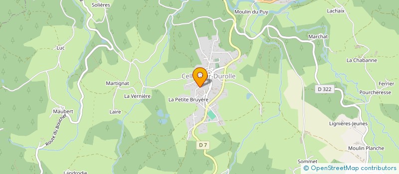 localisation de l'entreprise MADAME MELODIE MONTAGNE à CELLES-SUR-DUROLLE