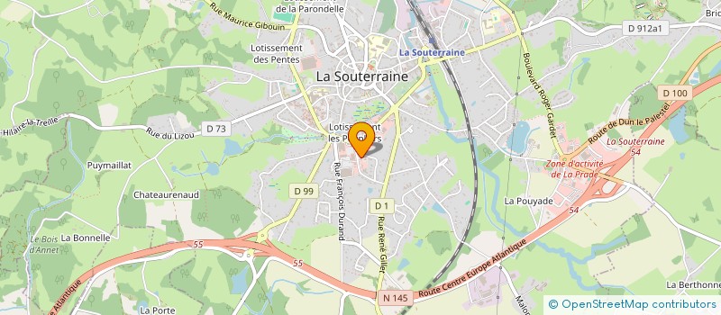 localisation de l'entreprise MADAME MELODY CHEZEAU à LA SOUTERRAINE