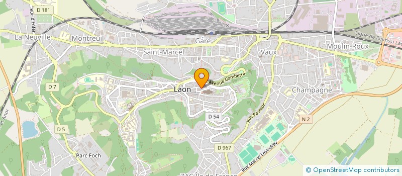 localisation de l'entreprise MADAME MELODY CORLAY à LAON