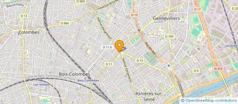 localisation de l'entreprise MADAME MELODY DO SOUTO RODRIGUES à BOIS-COLOMBES