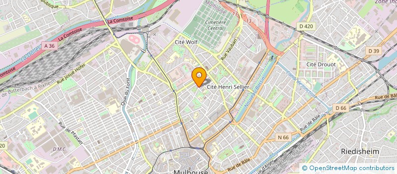 localisation de l'entreprise MADAME MELODY GOURDINE-BACHOU  MULHOUSE