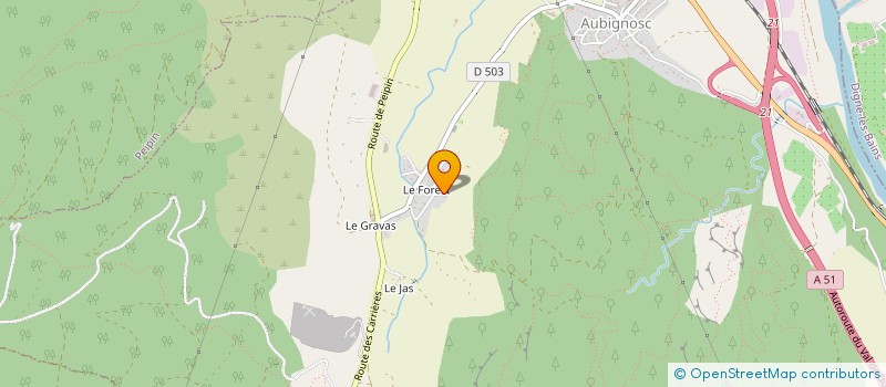 localisation de l'entreprise MADAME MELODY SAINT-MARTIN  AUBIGNOSC