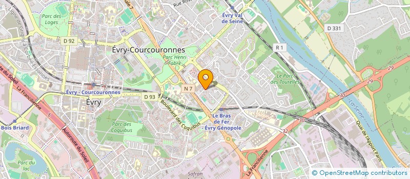 localisation de l'entreprise MADAME MELODY XAYSAKDA  EVRY-COURCOURONNES