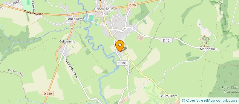 localisation de l'entreprise MADAME MELYNE PIERRICHON  PRECY-SOUS-THIL
