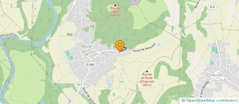 localisation de l'entreprise MADAME MELYSSA DEBAS  MUR-SUR-ALLIER