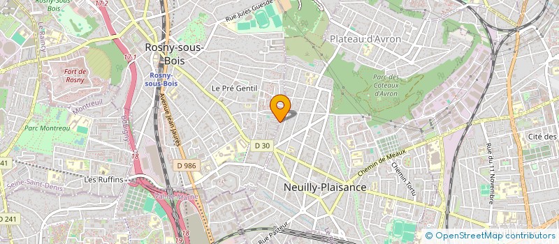 localisation de l'entreprise MADAME MELYSSA VIVIER à ROSNY SOUS BOIS