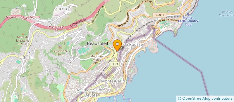 localisation de l'entreprise MADAME MERIAM HAUTECOUVERTURE à BEAUSOLEIL