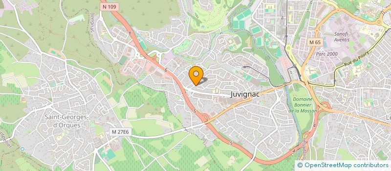 localisation de l'entreprise MADAME MERIEM ABBASSI à JUVIGNAC