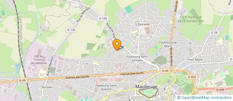 localisation de l'entreprise MADAME MERIEM BAHDI à MAUBEUGE