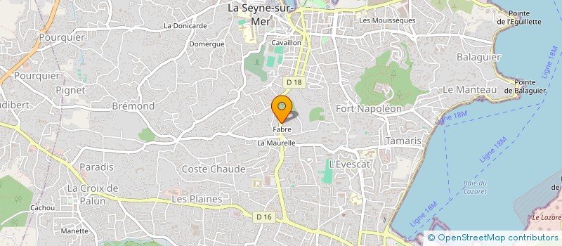 localisation de l'entreprise MADAME MERIEM BAHI à LA SEYNE-SUR-MER