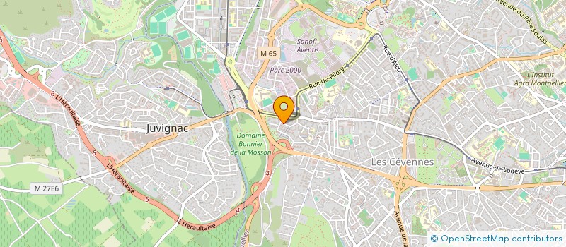 localisation de l'entreprise MADAME MERIEM IKRAM BRIBI  MONTPELLIER