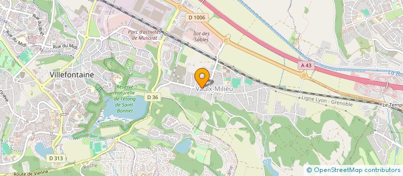 localisation de l'entreprise MADAME MERILY VUILLERMET  VAULX-MILIEU