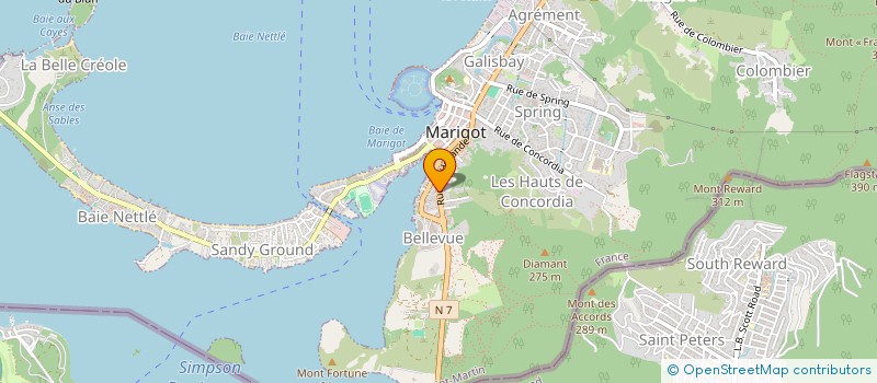 localisation de l'entreprise MADAME MERLINE GUERRIER  SAINT-MARTIN