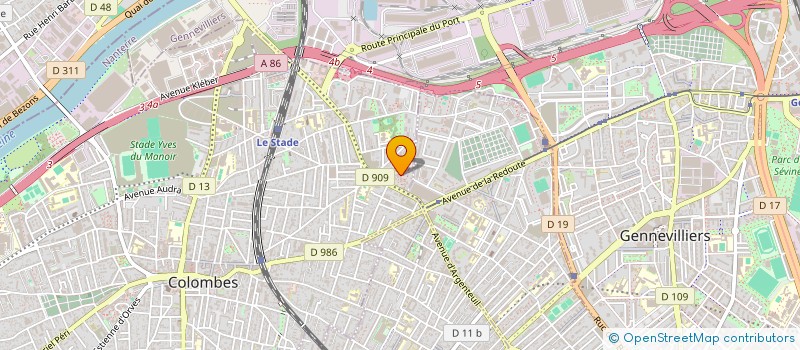 localisation de l'entreprise MADAME MERLYNE ROCK  COLOMBES