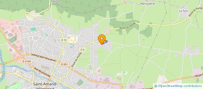 localisation de l'entreprise MADAME MERRI DAUNOT  SAINT-AMAND-MONTROND