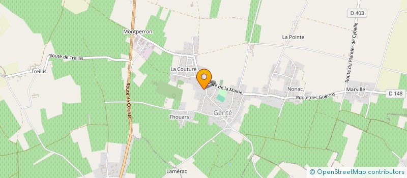 localisation de l'entreprise MADAME MERRY JEAN  GENTE