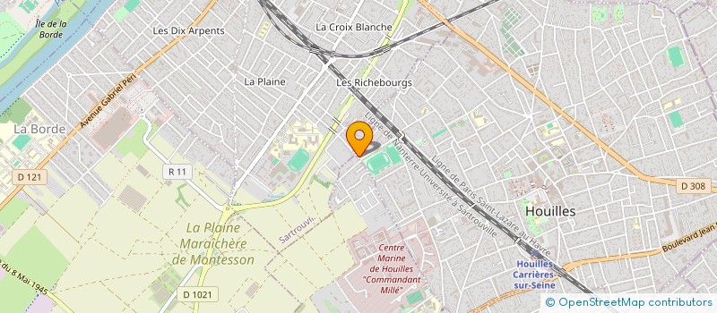 localisation de l'entreprise MADAME MERYEM AOURDOU  HOUILLES