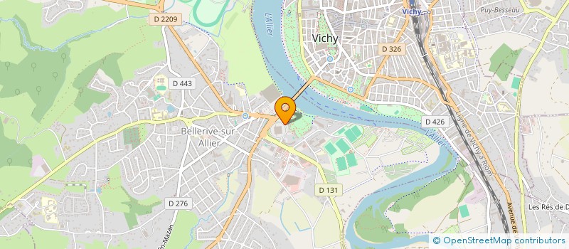 localisation de l'entreprise MADAME MERYLL KESSAI  BELLERIVE-SUR-ALLIER