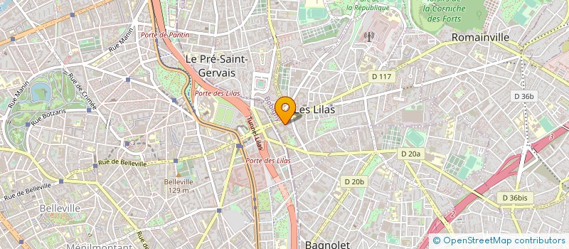 localisation de l'entreprise MADAME MEVEL LE CAZ  LES LILAS