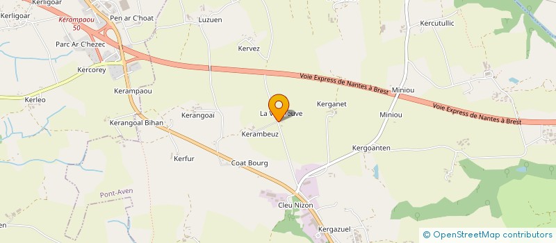 localisation de l'entreprise MADAME MICHEL MAREST  PONT AVEN