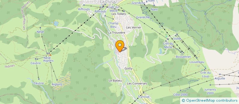 localisation de l'entreprise MADAME MICHELE ARNAUD  LA CLUSAZ