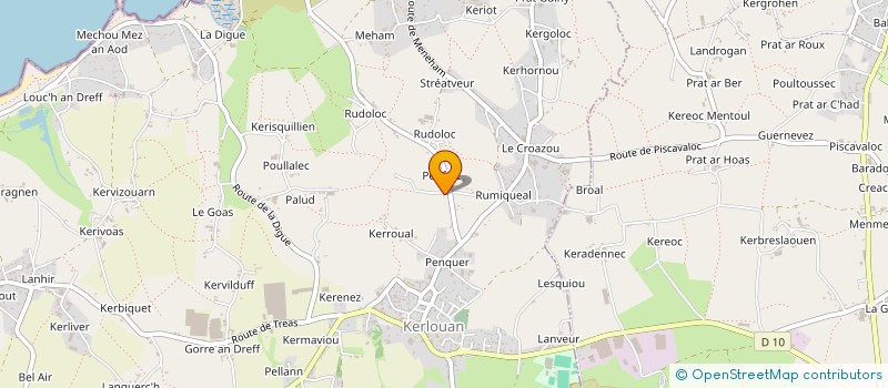 localisation de l'entreprise MADAME MICHELE AUDUREAU  GOULVEN