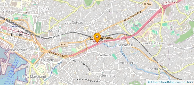 localisation de l'entreprise MADAME MICHELE AULAGNIER  TOULON