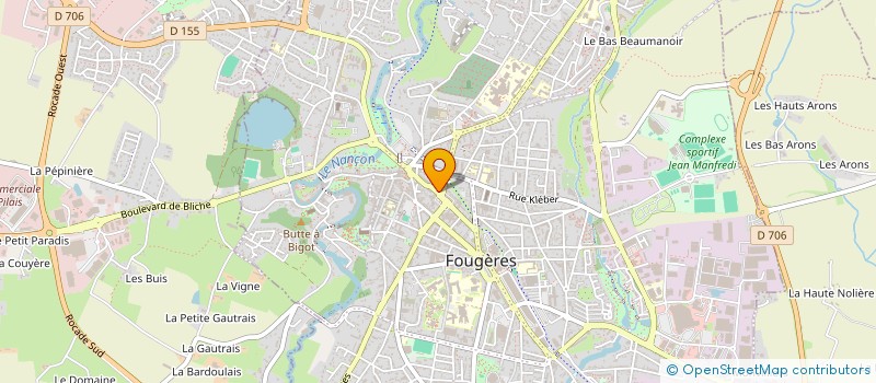 localisation de l'entreprise MADAME MICHELE BELLIOT  FOUGERES