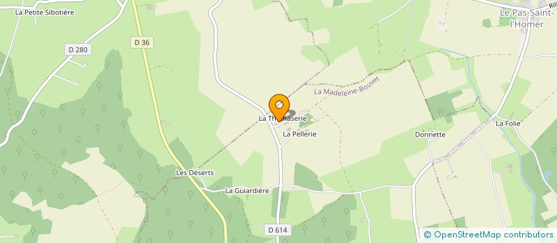 localisation de l'entreprise MADAME MICHELE BOSSE à LA MADELEINE-BOUVET