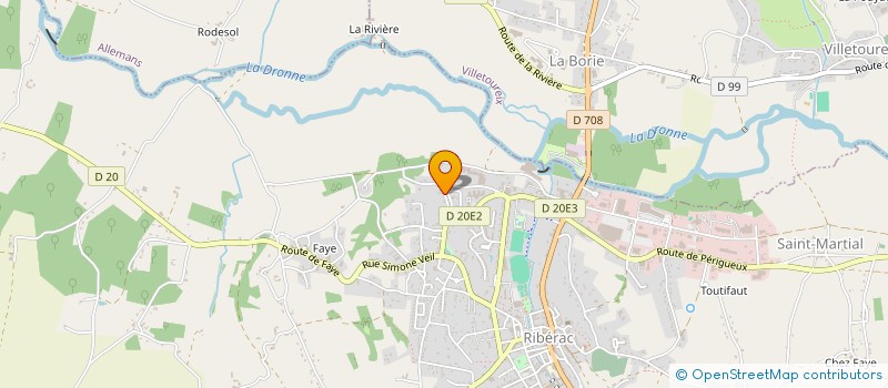 localisation de l'entreprise MADAME MICHELE BRODEL à RIBERAC