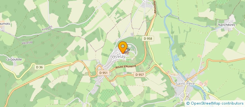 localisation de l'entreprise MADAME MICHELE BROSSIER à VEZELAY