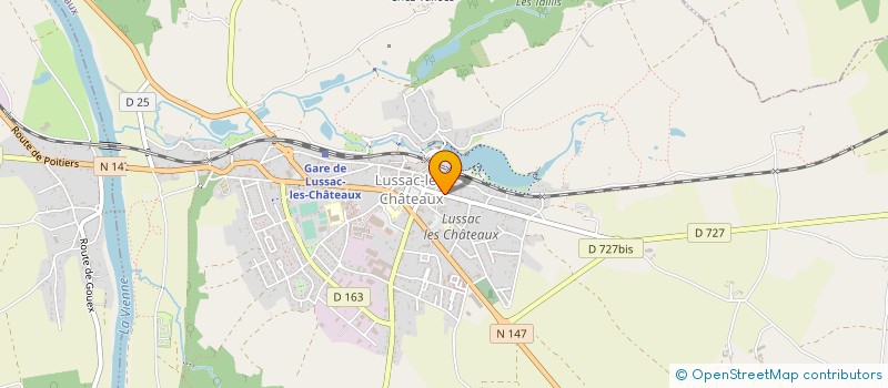 localisation de l'entreprise MADAME MICHELE CHEVAILLIER  LUSSAC-LES-CHATEAUX