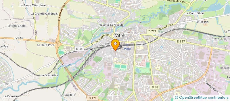 localisation de l'entreprise MADAME MICHELE-CLAUDE BELLOIR  VITRE