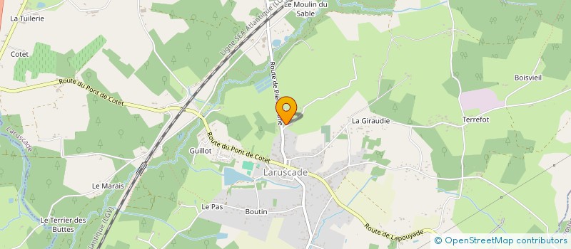 localisation de l'entreprise MADAME MICHELE COUREAU  LARUSCADE