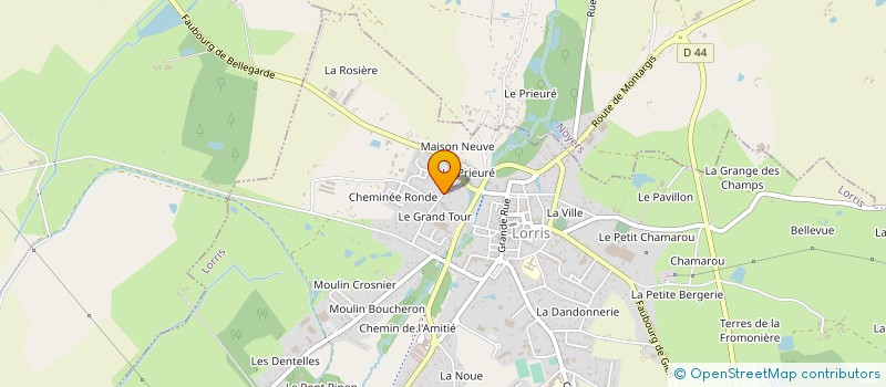 localisation de l'entreprise MADAME MICHELE DEMOULIERES à LORRIS