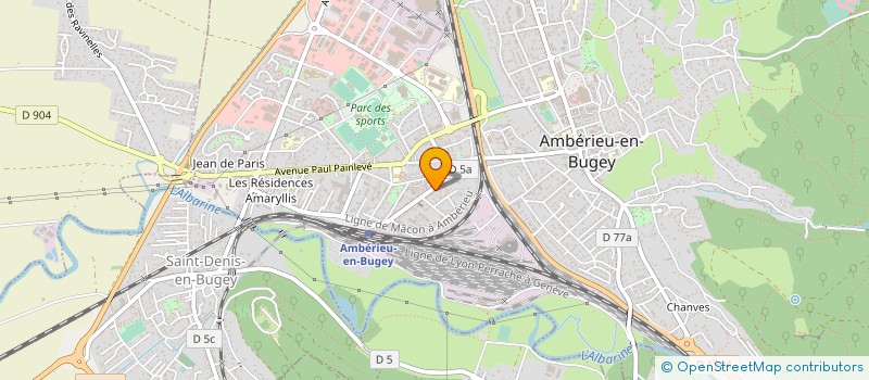 localisation de l'entreprise MADAME MICHELE DUBORJAL-CHARDON  AMBERIEU-EN-BUGEY