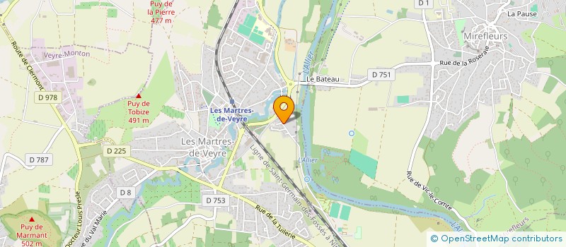 localisation de l'entreprise MADAME MICHELE FERREYROLLES  LES MARTRES-DE-VEYRE