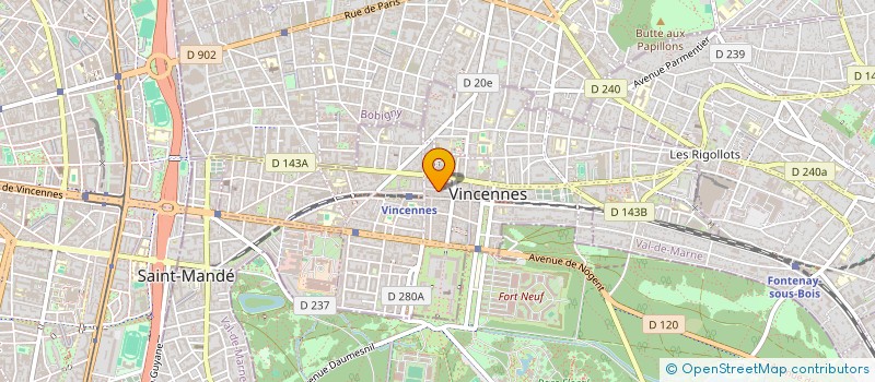 localisation de l'entreprise MADAME MICHELE FRADIN à VINCENNES