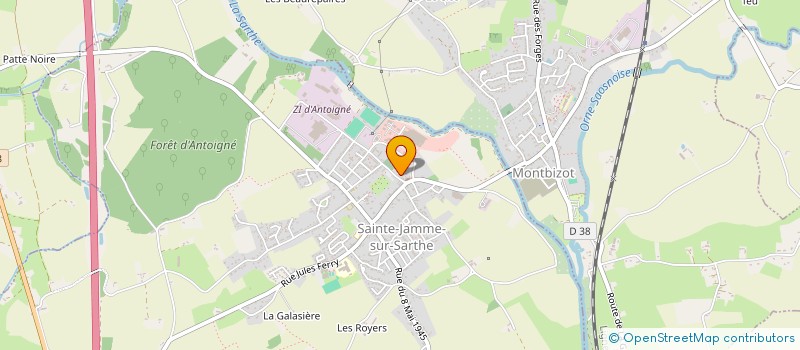 localisation de l'entreprise MADAME MICHELE GAIGNON  SAINTE-JAMME-SUR-SARTHE