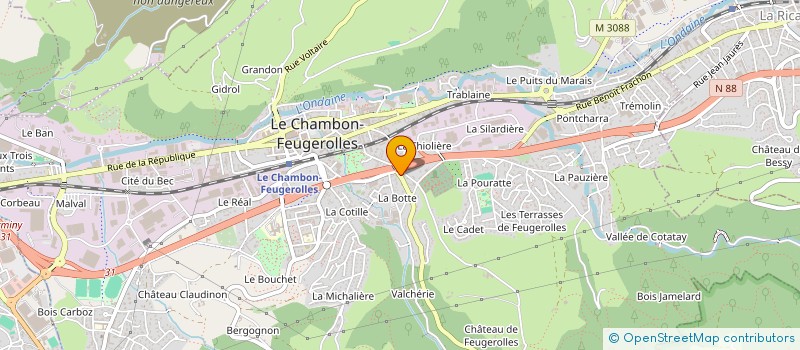 localisation de l'entreprise MADAME MICHELE GAUCHE  LE CHAMBON-FEUGEROLLES