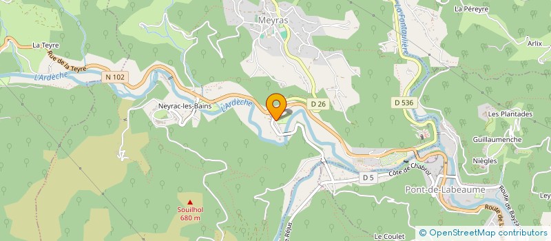 localisation de l'entreprise MADAME MICHELE GIBERT à LALEVADE D'ARDECHE