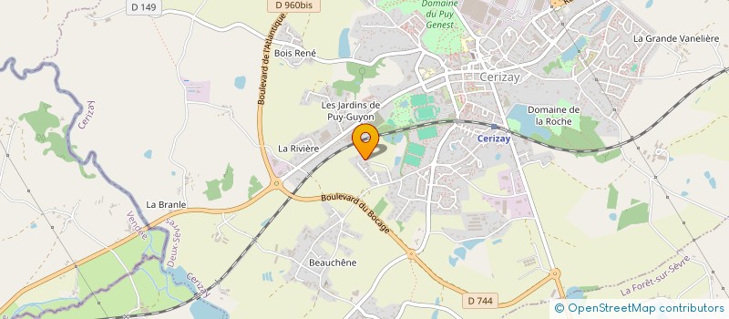 localisation de l'entreprise MADAME MICHELE GOURMAUD  CERIZAY